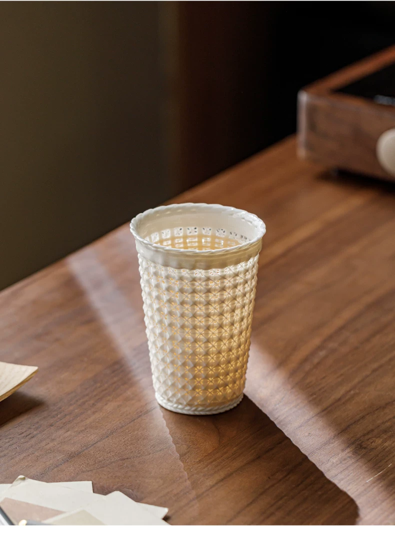 纯手工编织玲珑茶杯陶瓷主人杯高端个人专用可乐杯大容量喝茶杯子, source detail 19